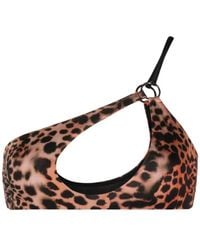 Roberto Cavalli - Bikinioberteil Mit Leoparden-Print - Lyst