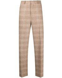 Polo Ralph Lauren - Plaid-check Wool-linen Straight-leg Trousers - Lyst