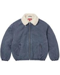 Supreme - Bomberjacke mit Shearling-Futter - Lyst