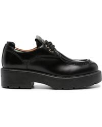 Miu Miu - Logo-Detail Platform Derby Shoes - Lyst