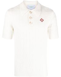 Casablancabrand - Poloshirt aus geripptem Strick - Lyst