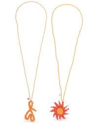 Ruslan Baginskiy - Flower And Heart Necklace (Set Of Two) - Lyst