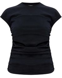 Isabel Marant - Katoenen T-Shirt Met Gesmockt Detail - Lyst