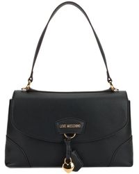 Love Moschino - Heart-Charm Logo-Plaque Shoulder Bag - Lyst
