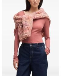 BOSS - Scoop-Neck Top - Lyst