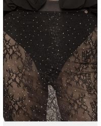 Nissa - Rhinestone-Embellished Lace Maxi Skirt - Lyst
