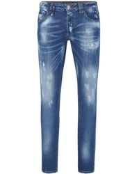 Philipp Plein - Distressed Straight-Leg Jeans - Lyst