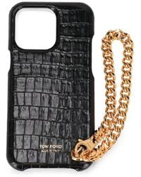 Tom Ford - Croc-Effect Chain-Link Phone Case - Lyst