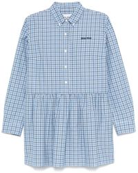 Miu Miu - Robe Courte À Carreaux - Lyst