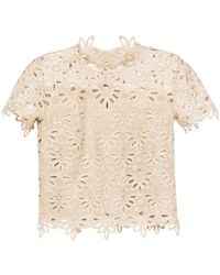 Ermanno Scervino - Embroidered Cut-out Blouse - Lyst