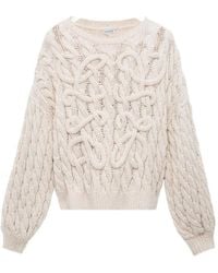 Loewe - Anagram Pullover Mit Zopfmuster - Lyst
