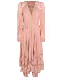 Twinset - Robe Longue Plissée En Georgette - Lyst