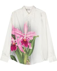 Pierre Louis Mascia - Aloe Floral-print Silk Shirt - Lyst