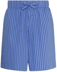 Tekla - Striped Drawstring Pajama Shorts - Lyst