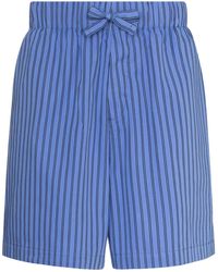Tekla - Striped Drawstring Pajama Shorts - Lyst