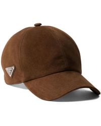 Prada - Stylish Lamb Leather Cap - Lyst