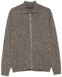 Zanone - Zip-Up Marl-Knit Cardigan - Lyst