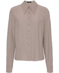 Styland - Oversized-collar Crepe Shirt - Lyst