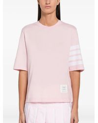 Thom Browne - Four-Bar Sleeve T-Shirt - Lyst