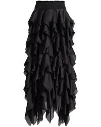 Balmain - Long Ruffled Skirt - Lyst