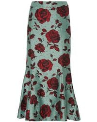 Antonio Marras - Rose-Jacquard Mermaid Midi Skirt - Lyst