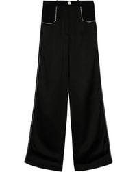 Sonia Rykiel - Crystal-Embellished Wide-Leg Trousers - Lyst
