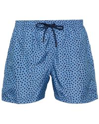 Canali - Polka-dot Print Swim Shorts - Lyst