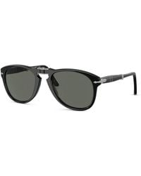 Persol - Sonnenbrille Mit Rundem Gestell - Lyst