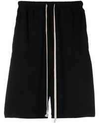 Rick Owens - Short De Sport En Coton À Lien De Resserrage - Lyst