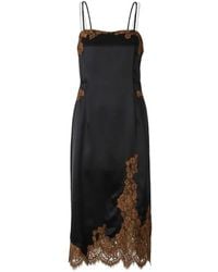 Dorothee Schumacher - Shiny Statement Lace-Trim Spaghetti-Strap Midi Dress - Lyst