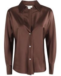 Vince - Chemise En Satin À Manches Longues - Lyst