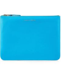 Comme des Garçons - Logo-Print Leather Pouch - Lyst
