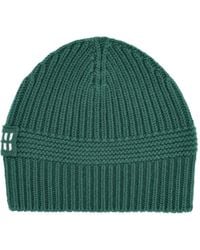 Miu Miu - Gerippte Mütze Mit Logo - Lyst