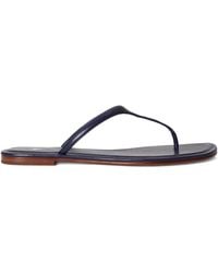 Polo Ralph Lauren - Logo-Debossed Thong Sandals - Lyst