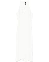Mugler - Mouwloze Midi-Jurk Met Sterpatroon - Lyst