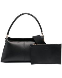 Tod's - Black Leather Shoulder Bag - Lyst