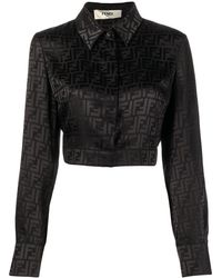 Fendi - Chemise En Soie À Motif Ff - Lyst