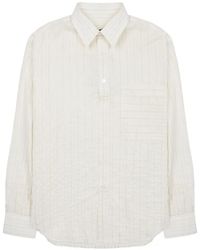 Costumein - Andrea Vertical-Stripe Chest-Pocket Shirt - Lyst