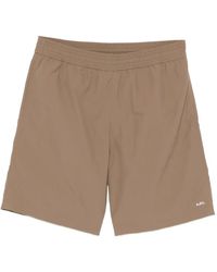 A.P.C. - Elasticated-Waist Logo Shorts - Lyst