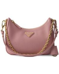 Prada - Re-Edition Mini Saffiano Leather Shoulder Bag - Lyst