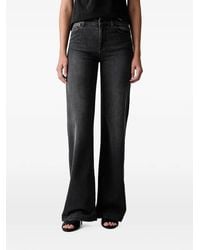 Liu Jo - Crystal-Embellished Wide-Leg Jeans - Lyst