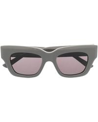 Balenciaga - Logo-Plaque Square-Frame Sunglasses - Lyst