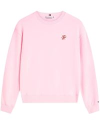 Tommy Hilfiger - Embroidered-Logo Sweatshirt - Lyst