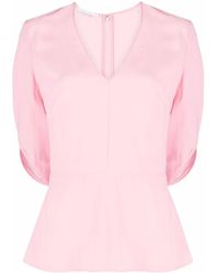 Stella McCartney - Melody V-Neck Peplum Blouse - Lyst