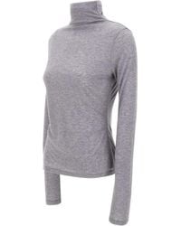 BOSS - Top A Collo Alto Con Maniche Lunghe - Lyst