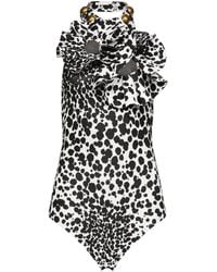 Area - Dalmatian-print Flower Bodysuit - Lyst