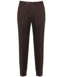 Devore - Plissierte Hose Mit Umschlag - Lyst