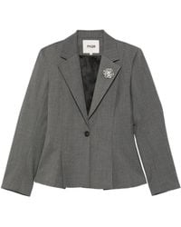 Maje - Single-Breasted Peplum Blazer - Lyst