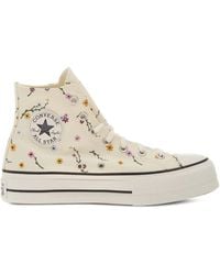 Converse - Chuck Taylor All Star Lift Embroidered-Blooms Sneakers - Lyst