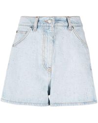 MSGM - Jeans-Shorts mit Distressed-Detail - Lyst